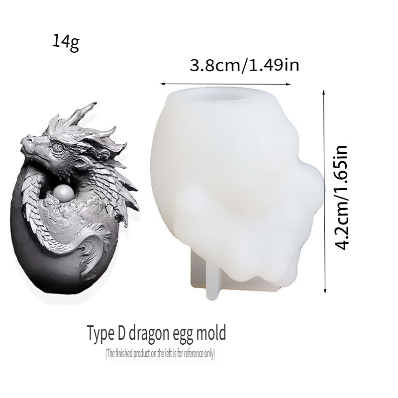 MSH Round dragon egg baby silicone mold, DIY crystal epoxy mold,Environmental protection and safety,4 styles to choose from