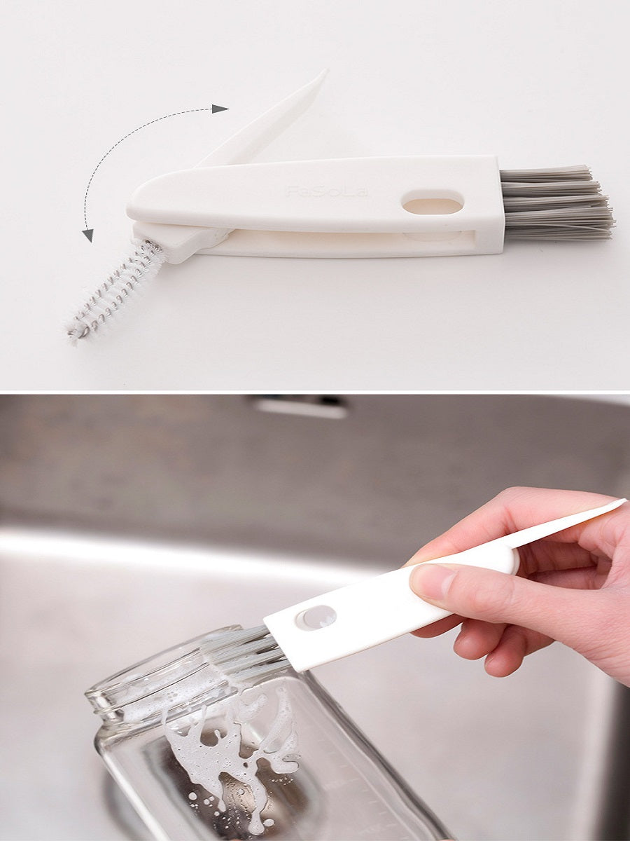 FaSoLa Kitchen three-in-one cleaning brush, easy to clean the lid of the water cup, the corners of the cup, the gaps and grooves