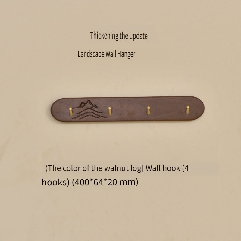 MYZD North American black walnut/beech solid wood coat hooks, 4-8 hooks optional