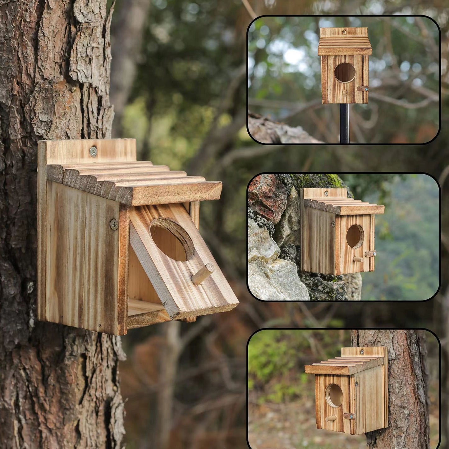 YZBZ Creative wooden bird's nest