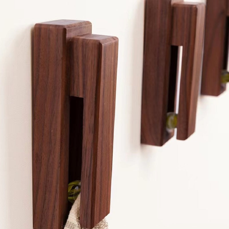 YZBZ Wooden marble towel hook, no punching required