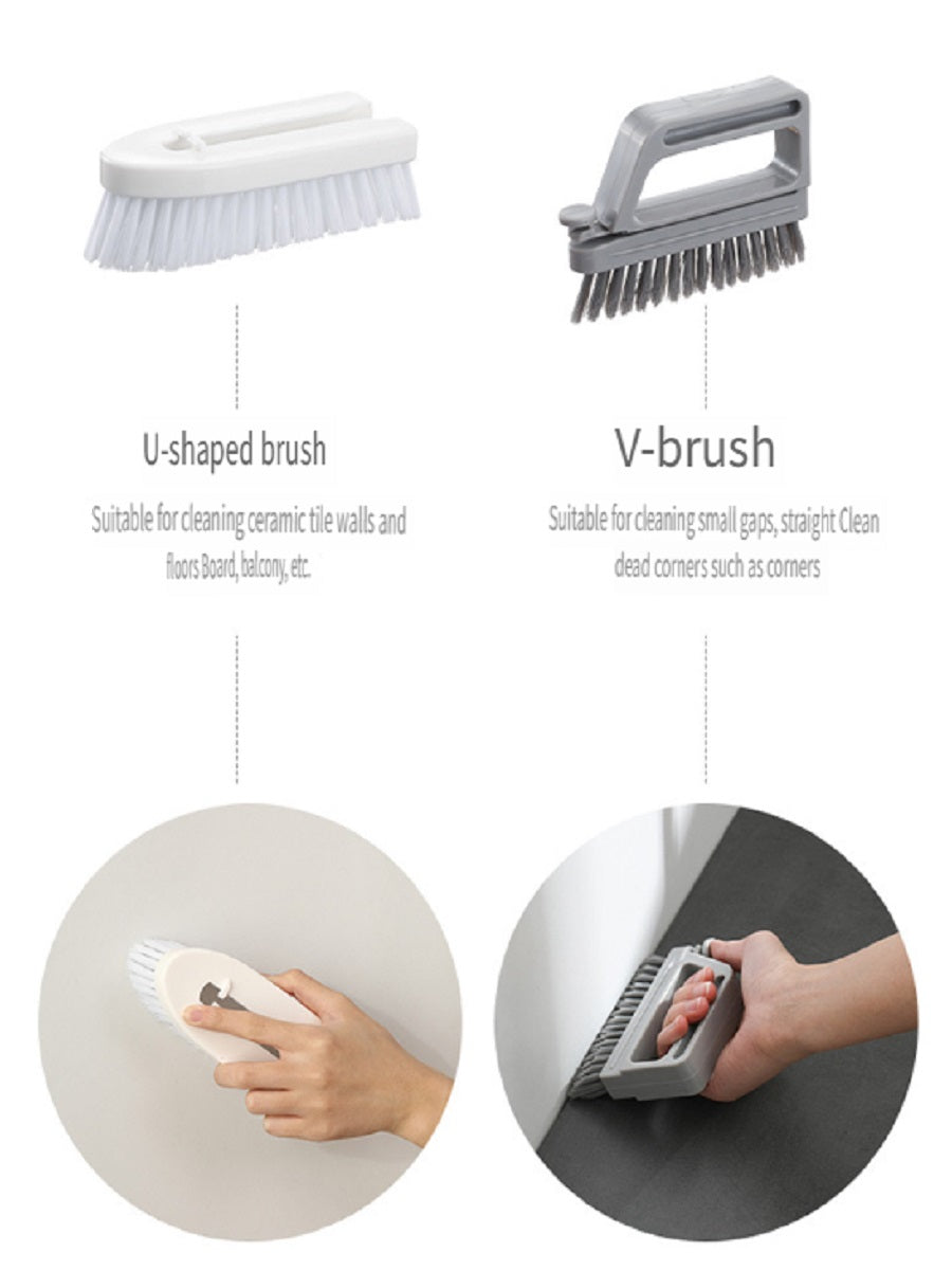 FaSoLa multifunctional cleaning brush, suitable for kitchen, floor, bathtub, tile, bathroom, various styles