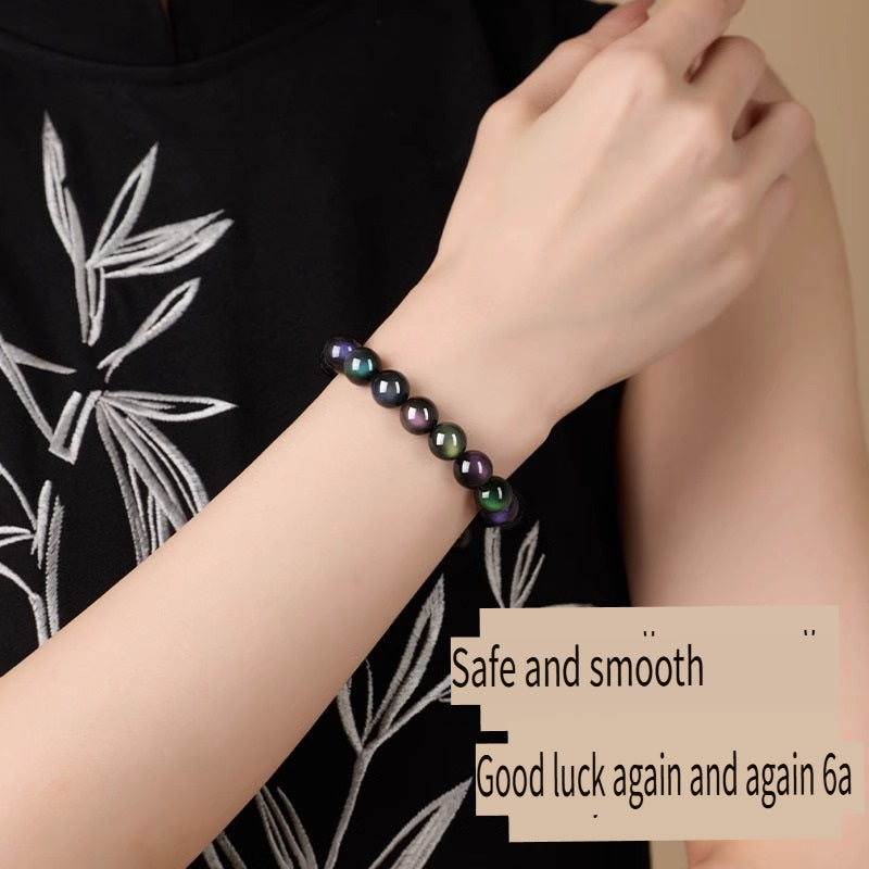 RYS Double-color obsidian bead bracelet