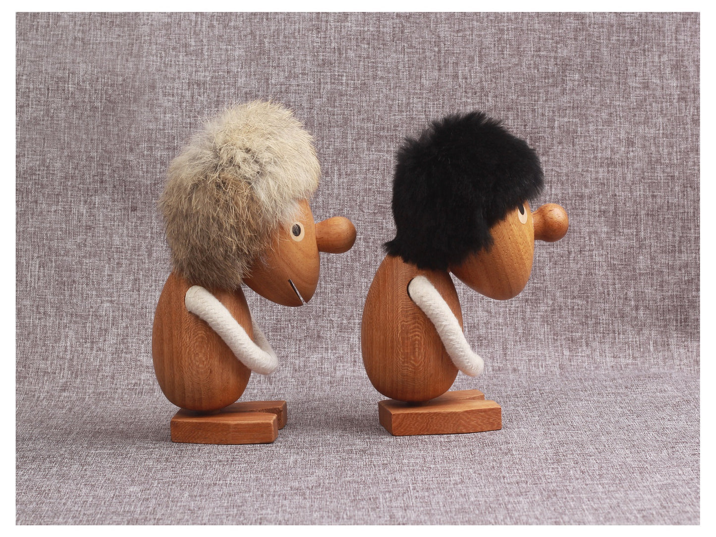 VKXK Nordic teak wood Viking puppet ornaments, suitable for home desktop, car, gift