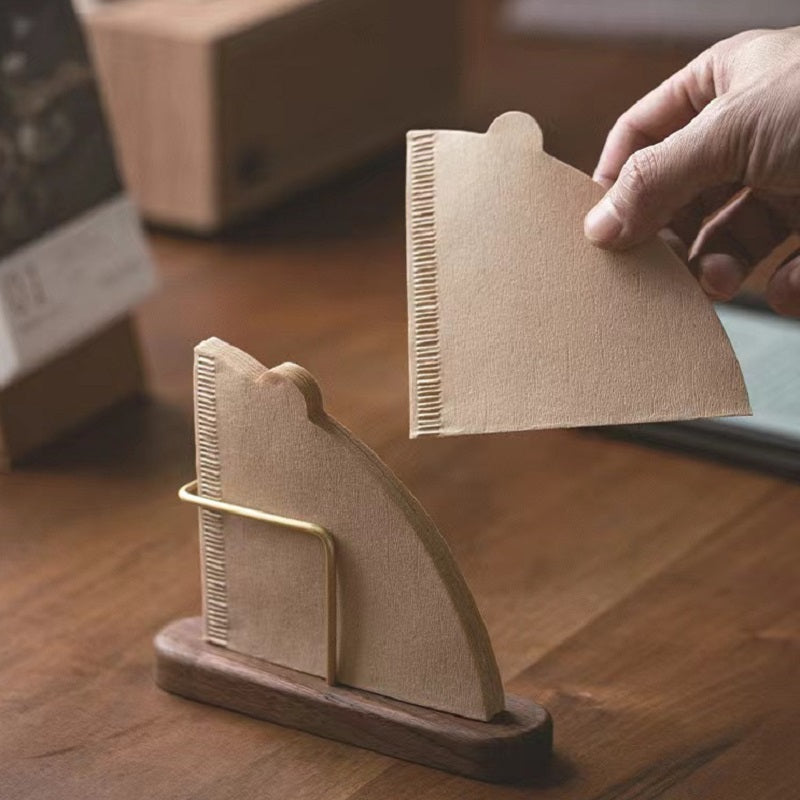 YZBZ Dark Walnut Coffee Filter Towel Holder，5 per pack