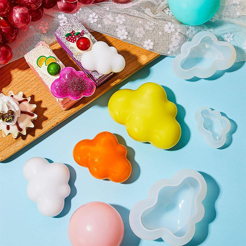 MSH 3D three-dimensional small cloud silicone mold, suitable for epoxy, gypsum and other handmade DIY molds