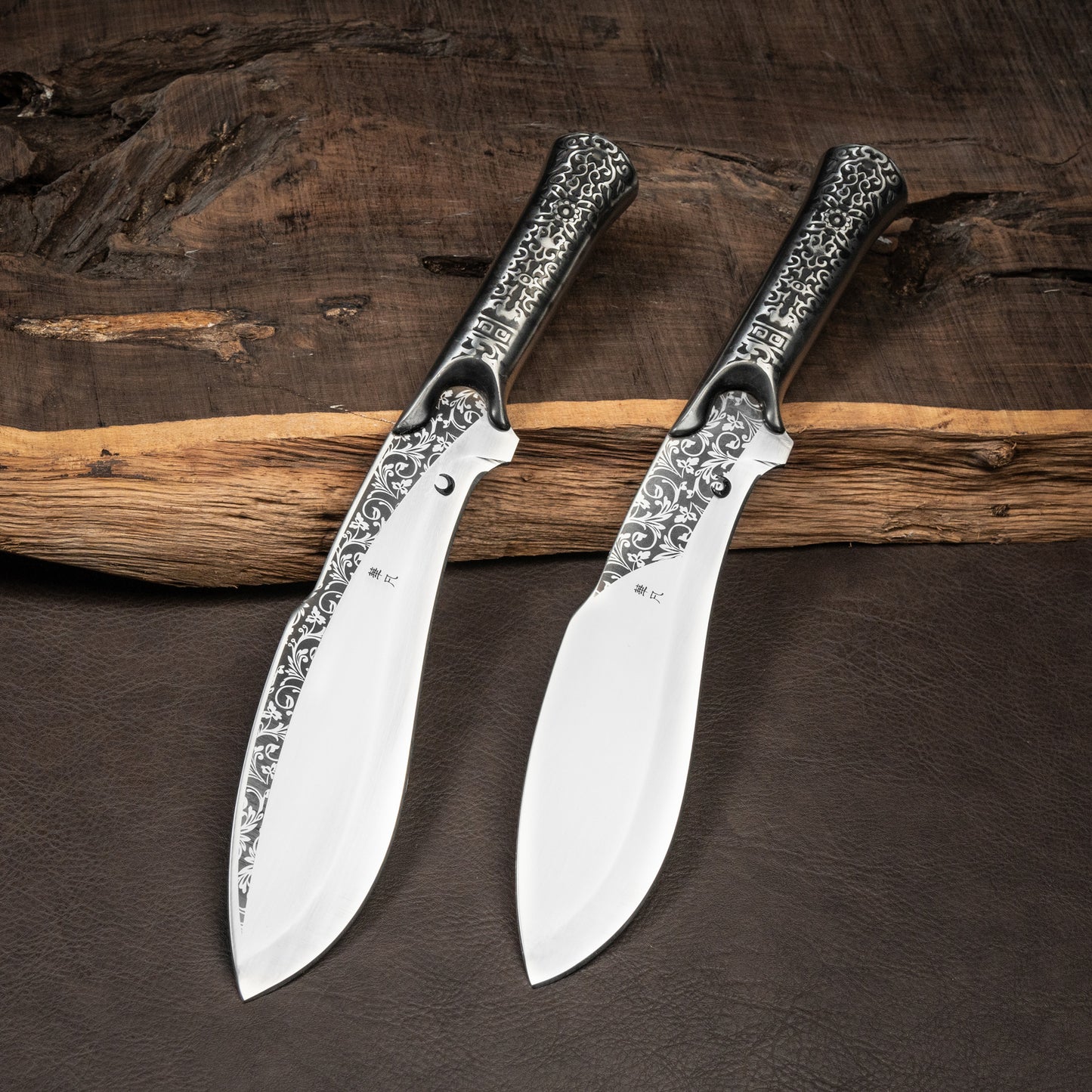 HFD Longquan hand-forged bone-cutting knife, mad dog scissors, suitable for chopping bones, cutting meat, slaughtering livestock, all-steel belt engraving pattern，Three styles available