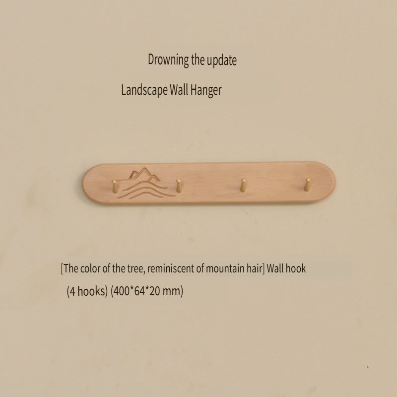 MYZD North American black walnut/beech solid wood coat hooks, 4-8 hooks optional