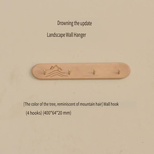 MYZD North American black walnut/beech solid wood coat hooks, 4-8 hooks optional