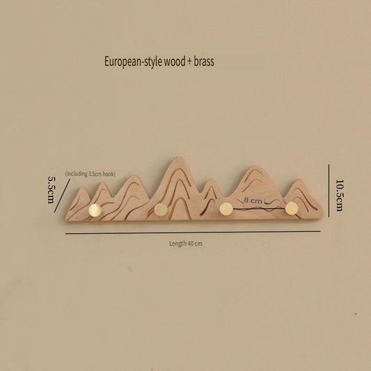 MYZD North American black walnut/beech wood creative simple clothes hanger, 4-8 hooks optional