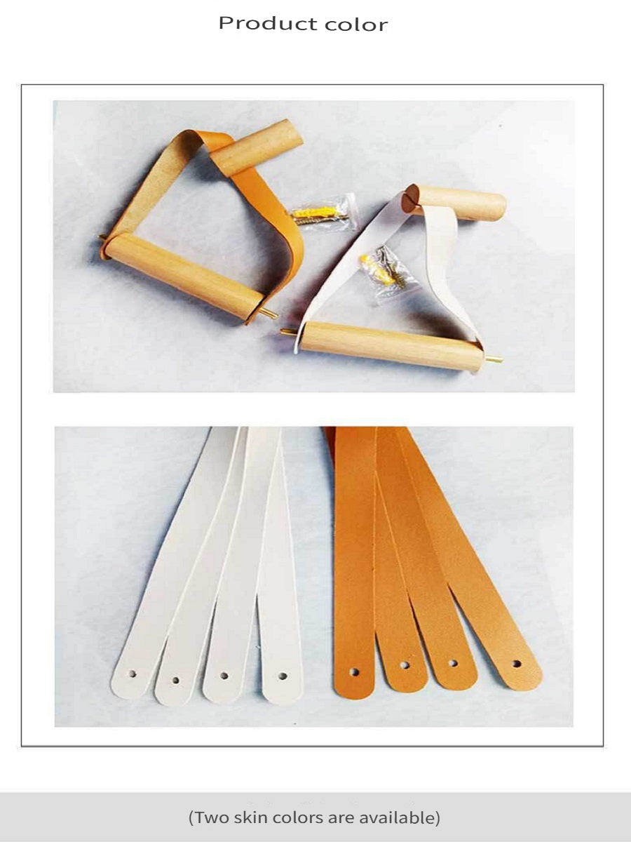 XMT Hanging paper roll holder made of pure copper and beech wood