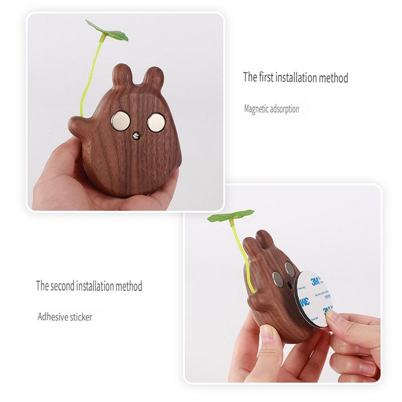 MYZD Japanese cartoon-style black walnut wind chimes, doorbells, and copper bells