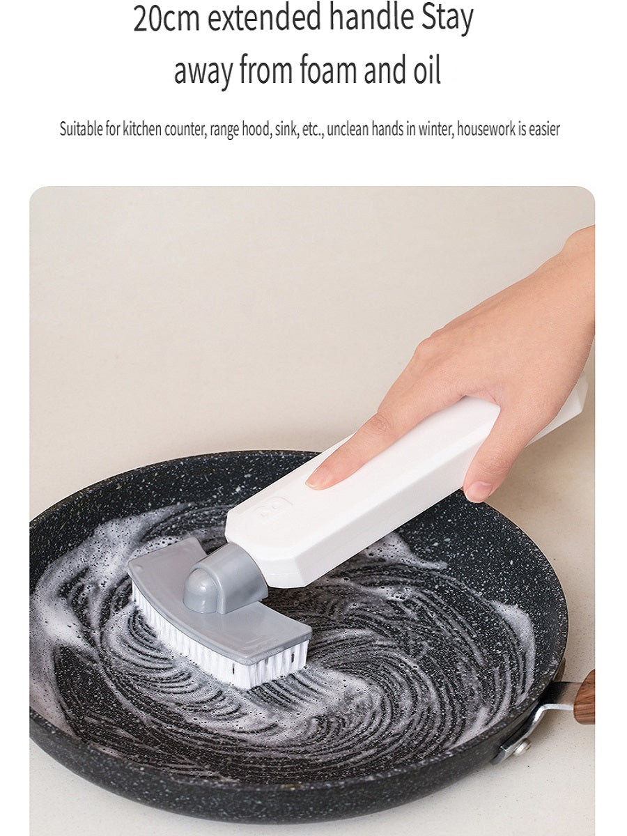 FaSoLa Multifunctional liquid storage squeeze sponge brush, household long handle liquid filling with kettle brush