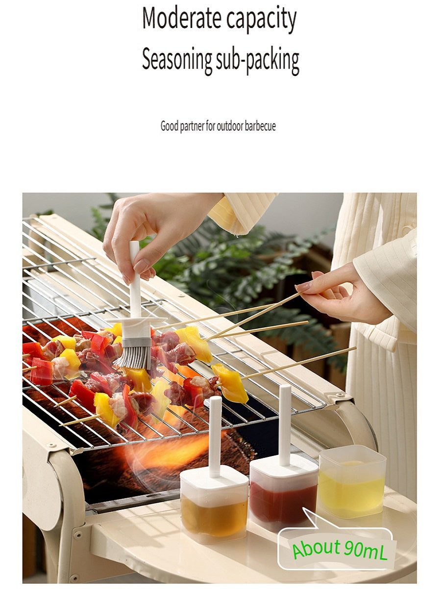 FaSoLa Household silicone oil brush, integrated high temperature resistant oil brush with bottle