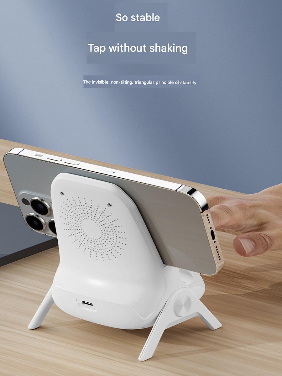 ZLKJ Desktop Phone Stand with Physical Amplification, 15W Wireless Charging, Universal for Phones and Tablets, Aromatherapy Function, and Cooling