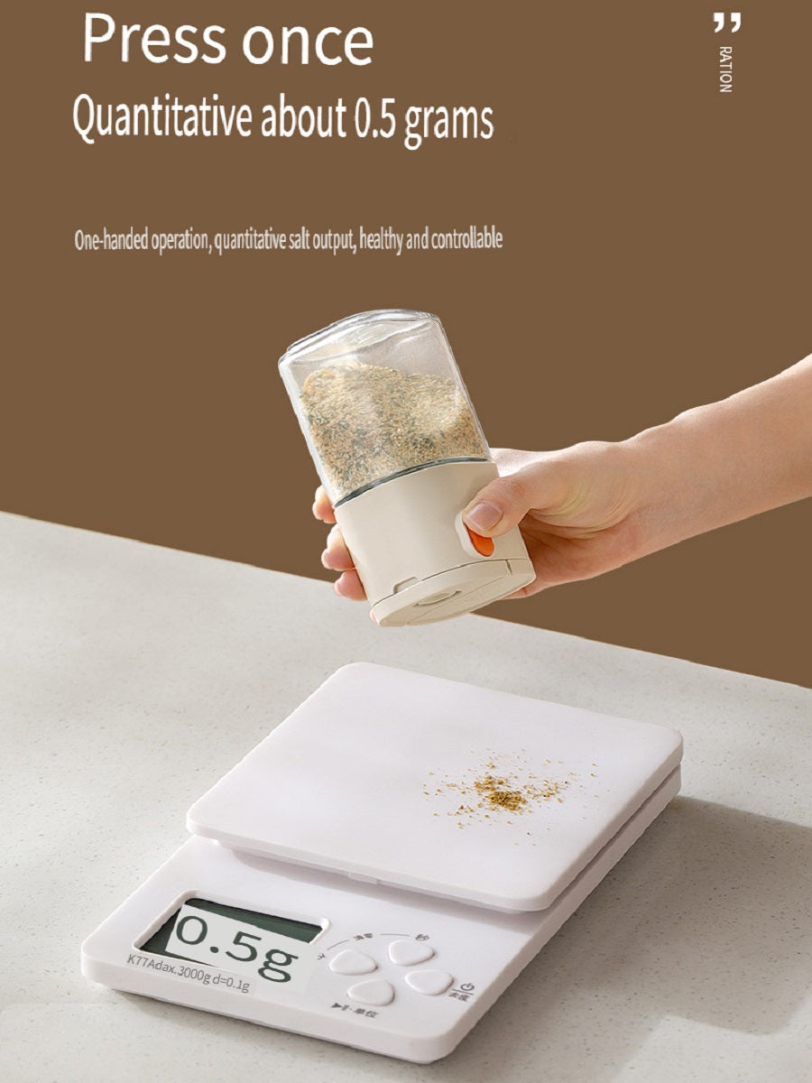 FaSoLa Kitchen glass seasoning bottle, suitable for solid seasoning, push-type, quantitative control，180ml