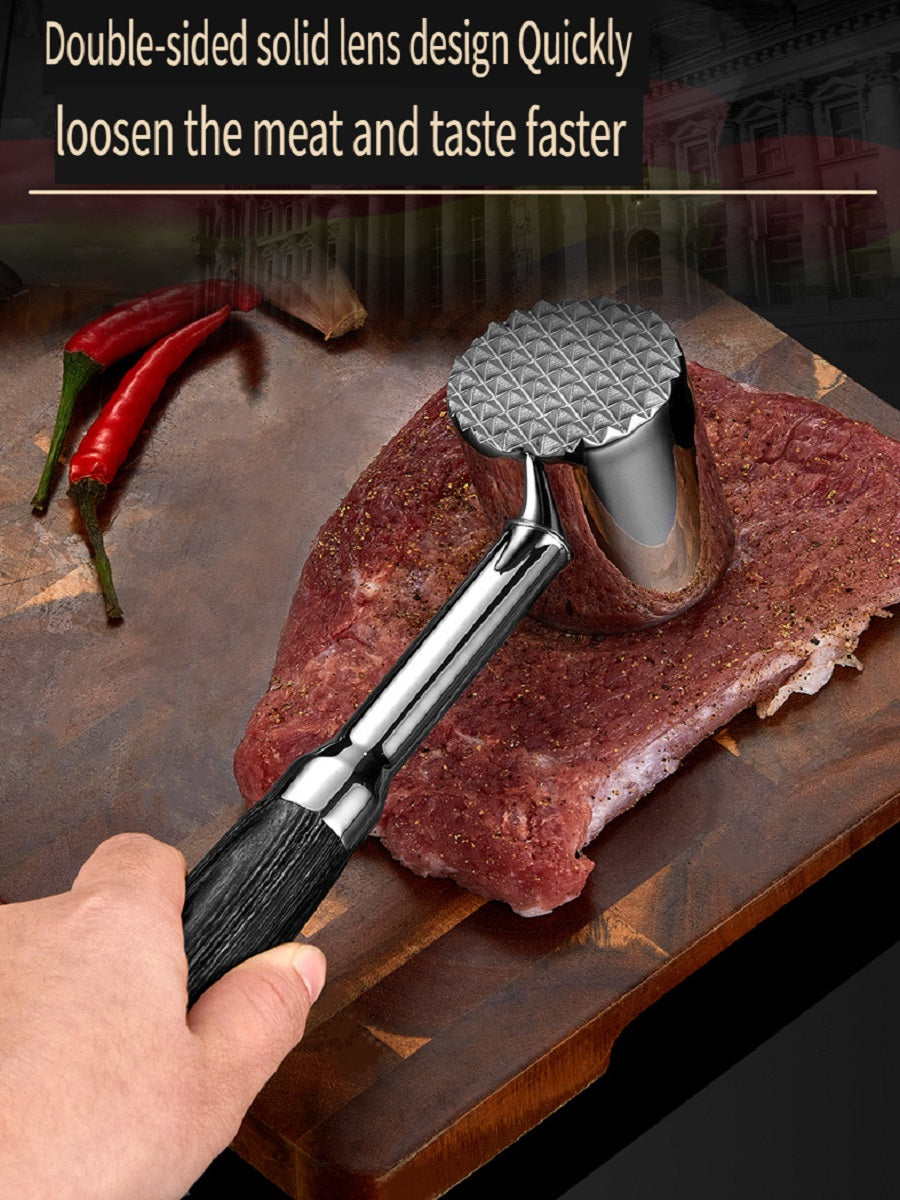 HOMGED Household loose meat hammer steak hammer, double-sided solid hammer head, 304 stainless steel/zinc alloy