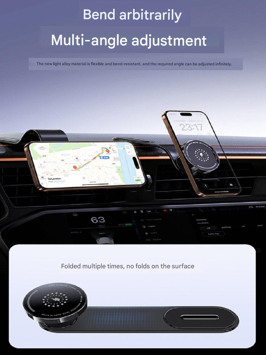 ZLKJ Magsafe car magnetic wireless charging bracket that can be bent as desired