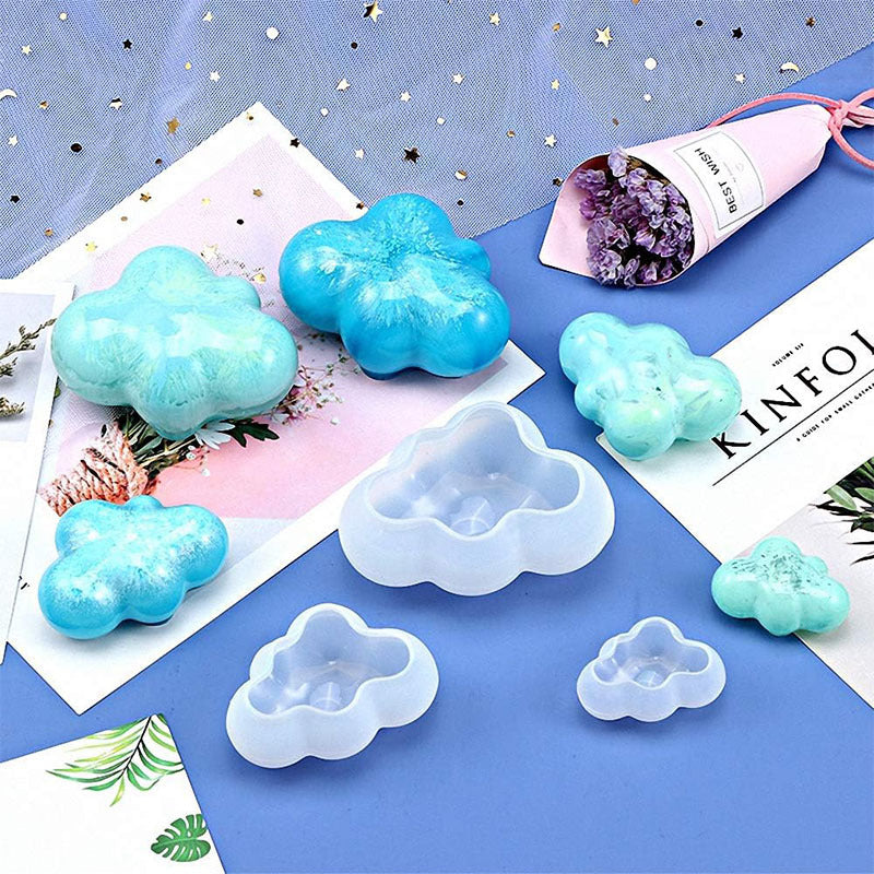 MSH 3D three-dimensional small cloud silicone mold, suitable for epoxy, gypsum and other handmade DIY molds