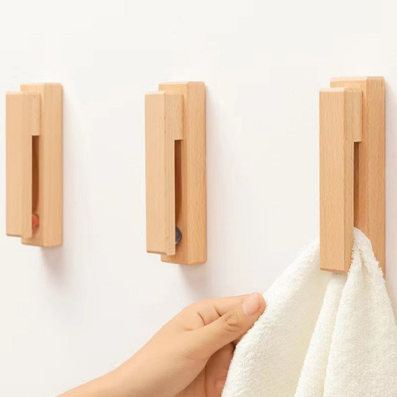 YZBZ Wooden marble towel hook, no punching required