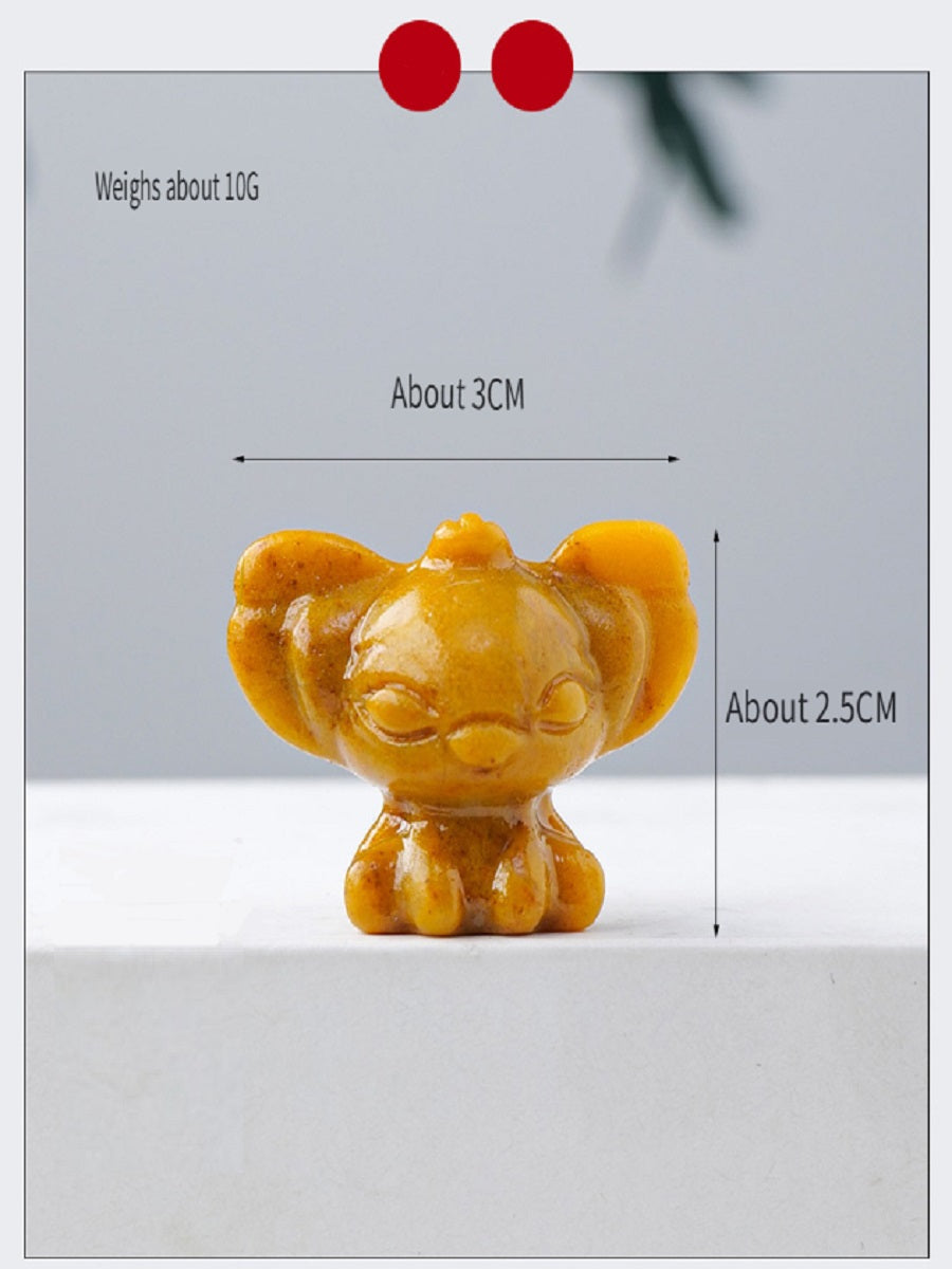 RYS Carved pieces of natural crystal gemstone Stitch, which can be used as ornaments or pendant gifts