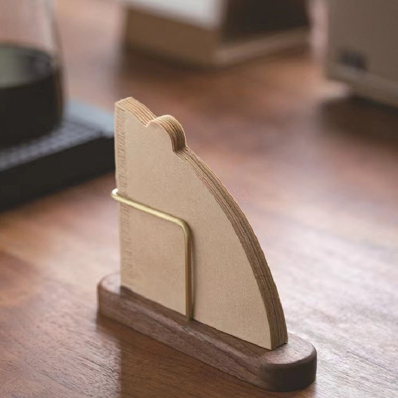 YZBZ Dark Walnut Coffee Filter Towel Holder，5 per pack