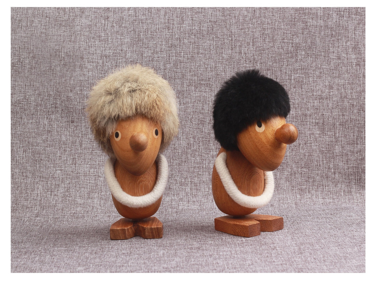 VKXK Nordic teak wood Viking puppet ornaments, suitable for home desktop, car, gift