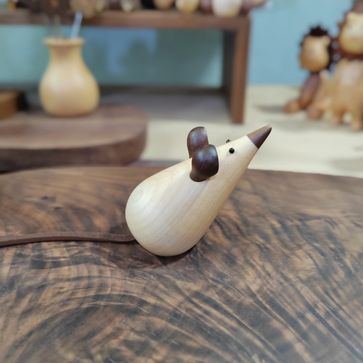 VKXK Nordic home solid wood cat and mouse, ornaments, study decorations, gifts