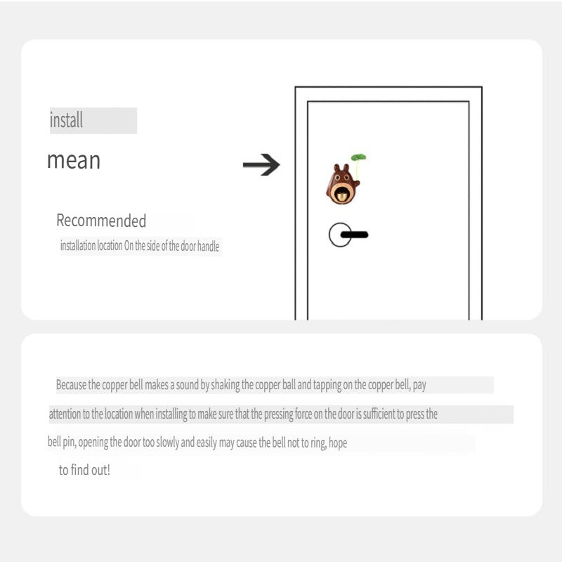 MYZD Japanese cartoon-style black walnut wind chimes, doorbells, and copper bells