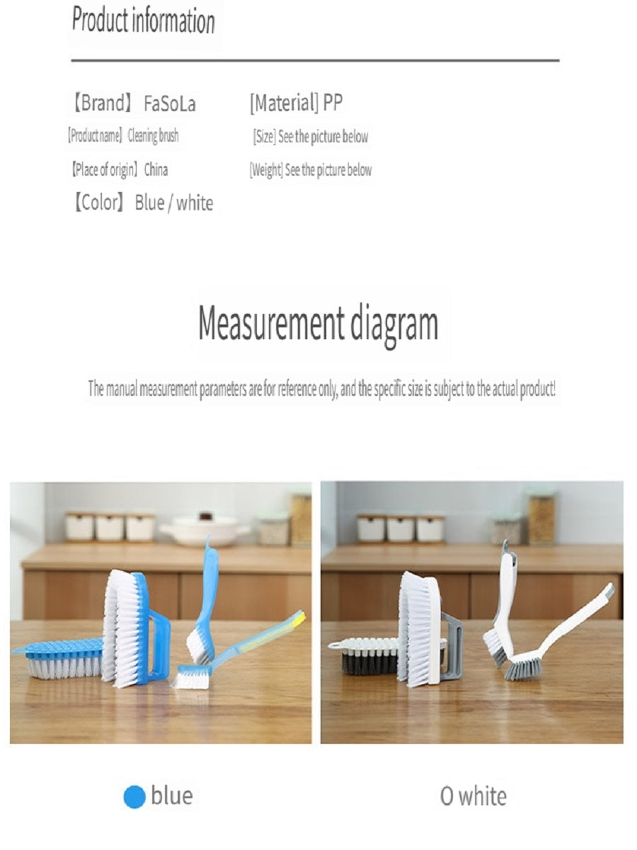 FaSoLa multifunctional cleaning brush, suitable for kitchen, floor, bathtub, tile, bathroom, various styles