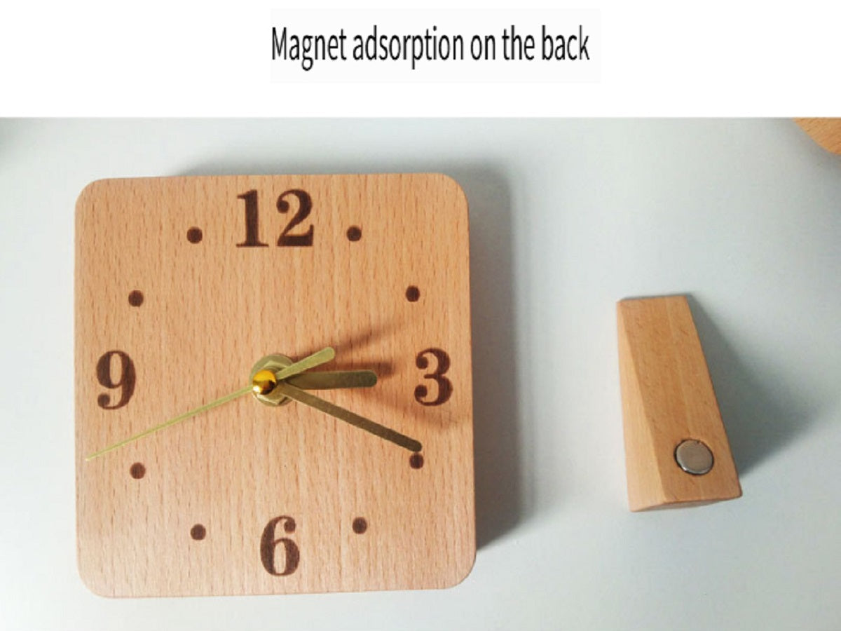 XMT  Solid wood creative simple desktop silent desk clock