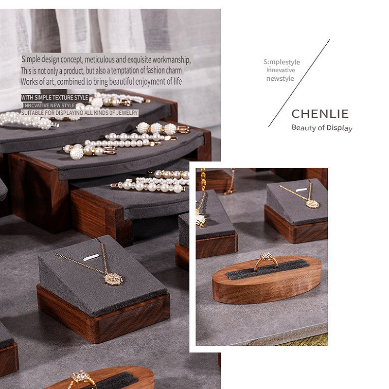 LVCAI Walnut jewelry display stand, a variety of styles