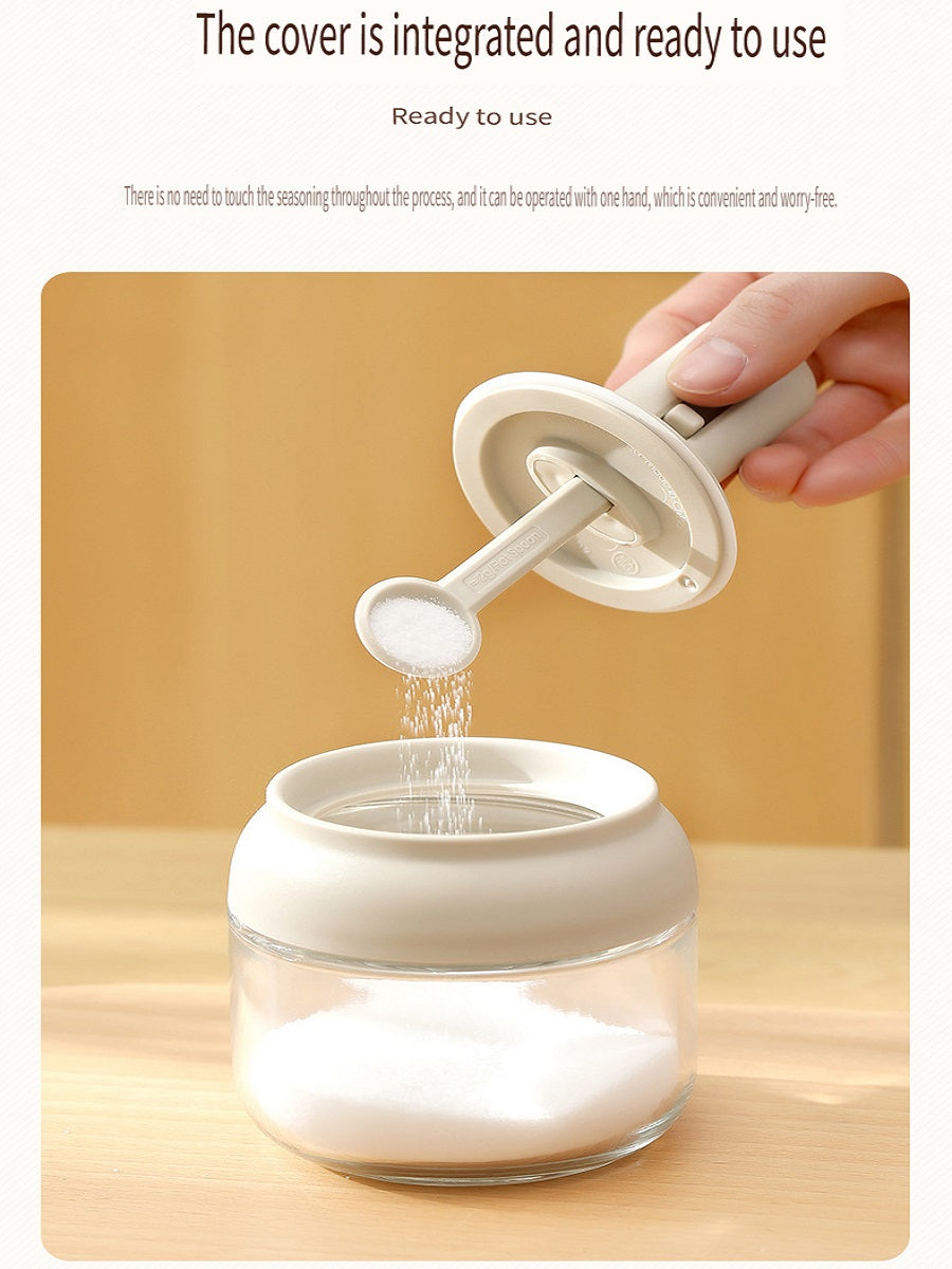 FaSoLa Seasoning bottle, seasoning jar, spoon lid integrated, spoon retractable, 280ml