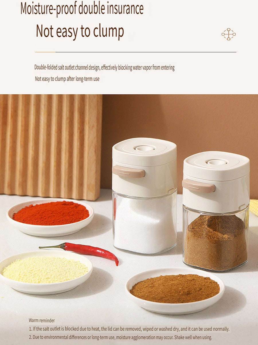 FaSoLa Kitchen push-type quantitative seasoning jar, sealed and moisture-proof