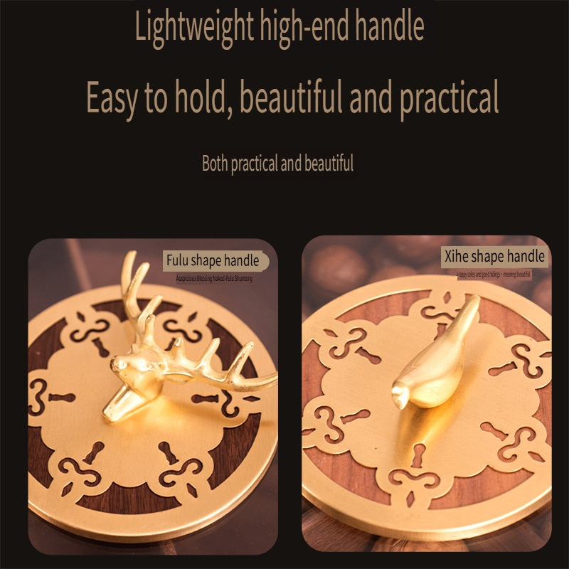 MYZD Black Walnut/Okoume Chinese Style Octagonal Dried Fruit Box