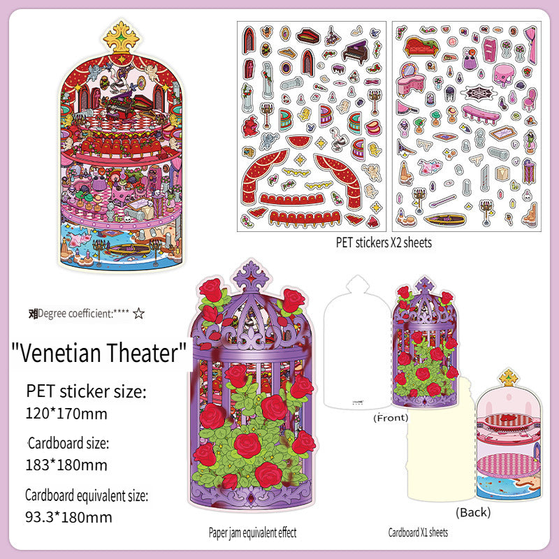 RetroStory Infeel.Me 2.5D background decoration stickers, diy landscaping stickers