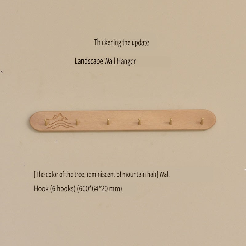 MYZD North American black walnut/beech solid wood coat hooks, 4-8 hooks optional