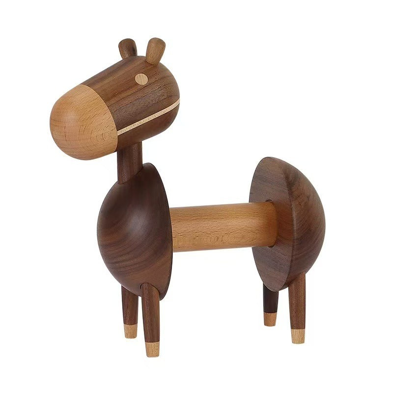 MSMY Creative cartoon donkey napkin holder made of solid wood