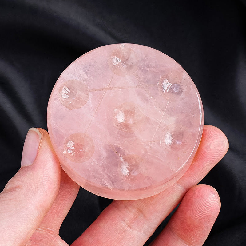 RYS Natural crystal ball + seven-star array base decoration, home office decoration