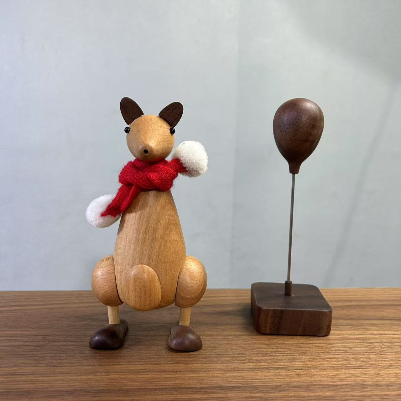 VKXK Nordic Danish beech kangaroo craft ornaments,height 15cm home creative gifts, handmade