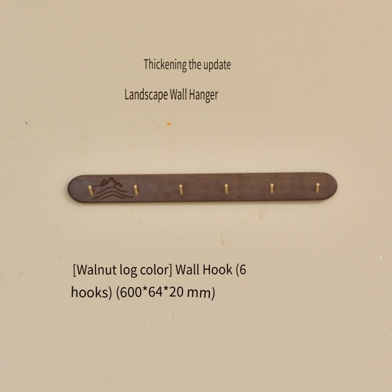 MYZD North American black walnut/beech solid wood coat hooks, 4-8 hooks optional