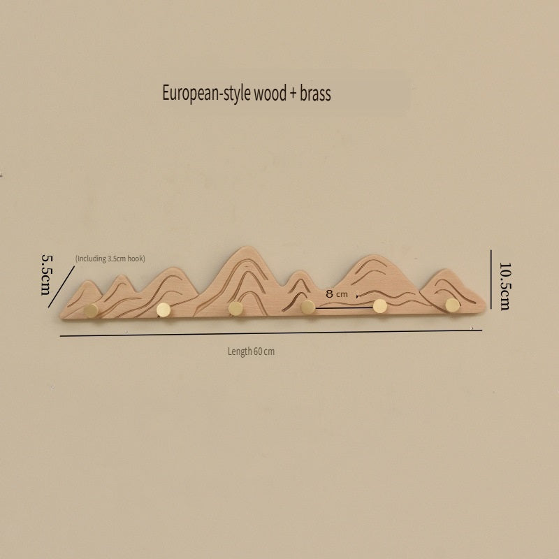 MYZD North American black walnut/beech wood creative simple clothes hanger, 4-8 hooks optional