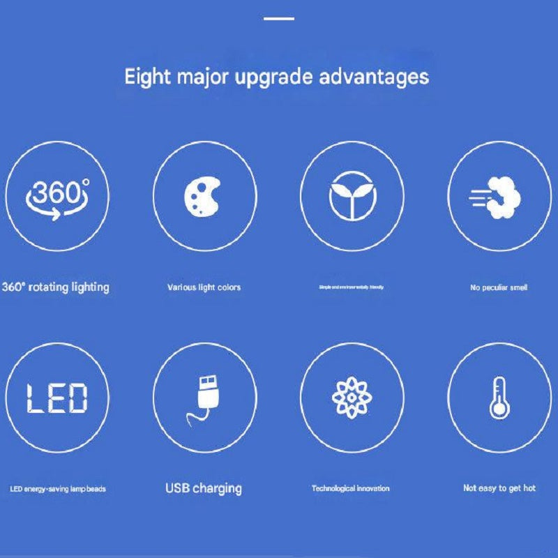 OBB Wooden cartoon folding book lamp, children's cultural and creative gift, colorful LED rechargeable night light