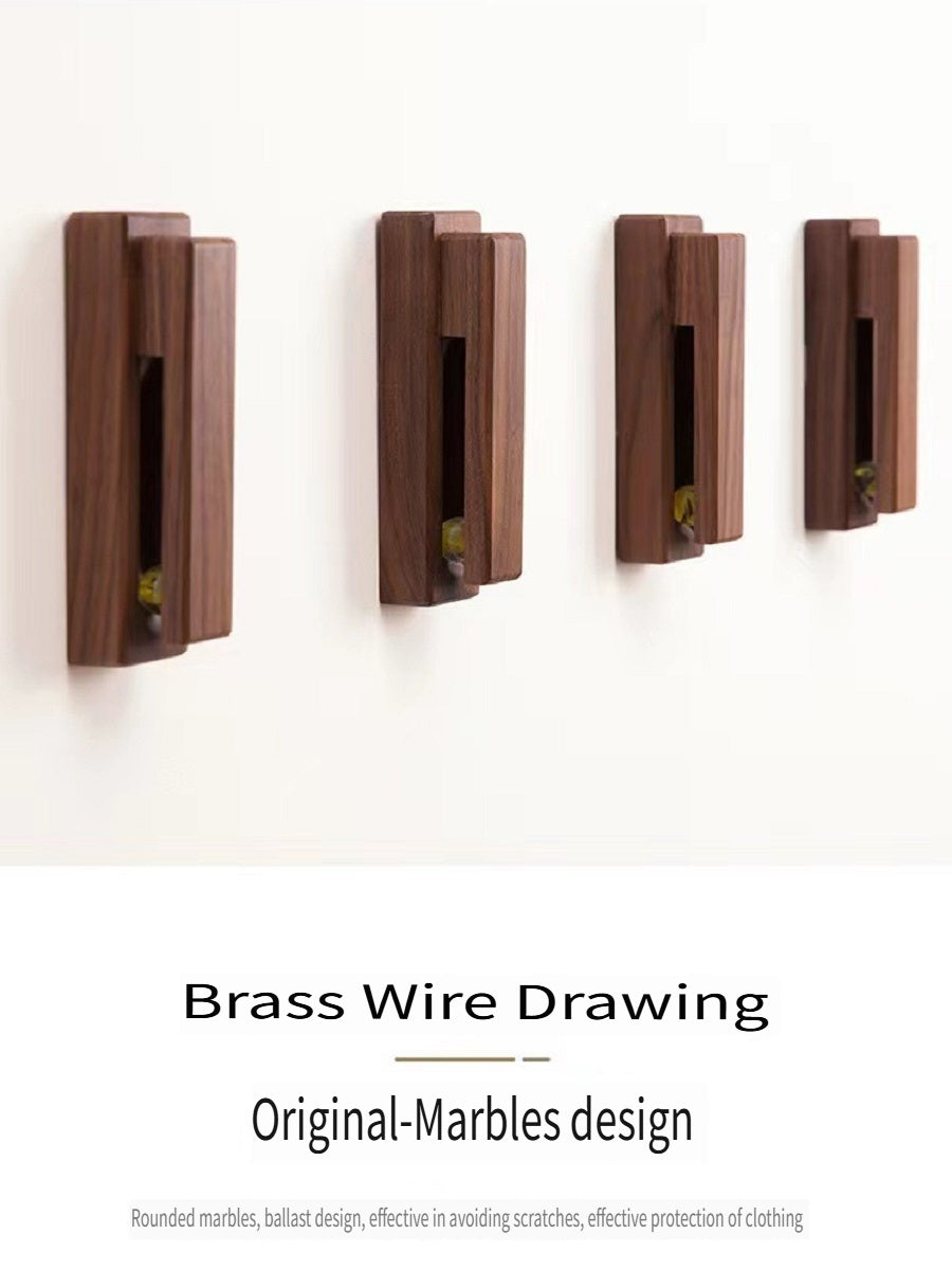 YZBZ Wooden marble towel hook, no punching required