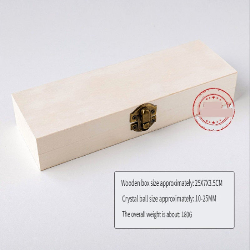 RYS Natural crystal ball with precious stones, set of nine planets, crystal ore sample