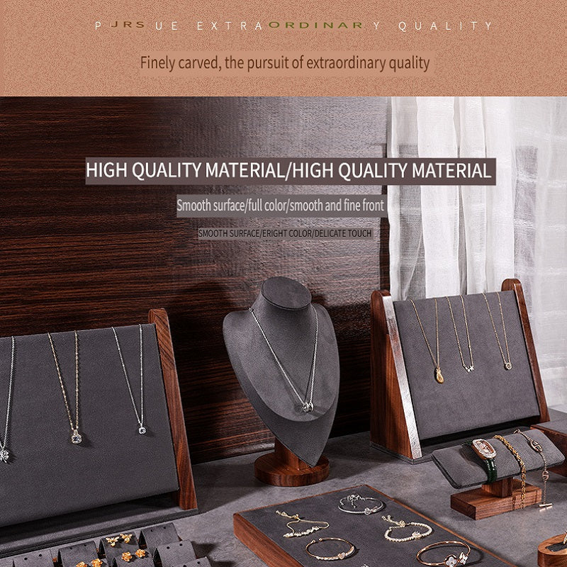 LVCAI Walnut jewelry display stand, a variety of styles