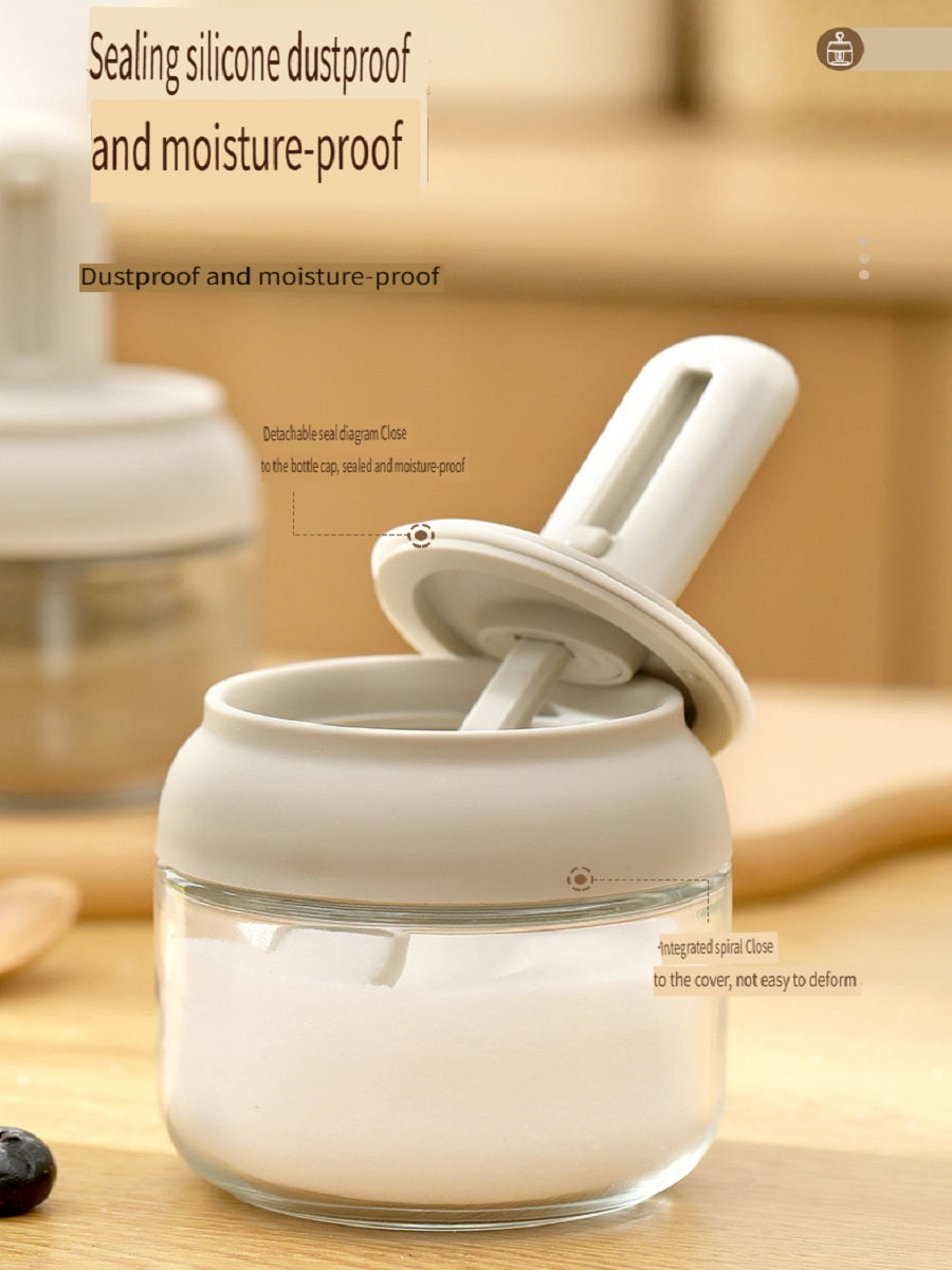 FaSoLa Seasoning bottle, seasoning jar, spoon lid integrated, spoon retractable, 280ml