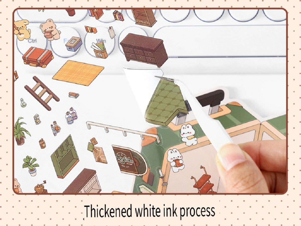 RetroStory Infeel.Me 2.5D background decoration stickers, diy landscaping stickers