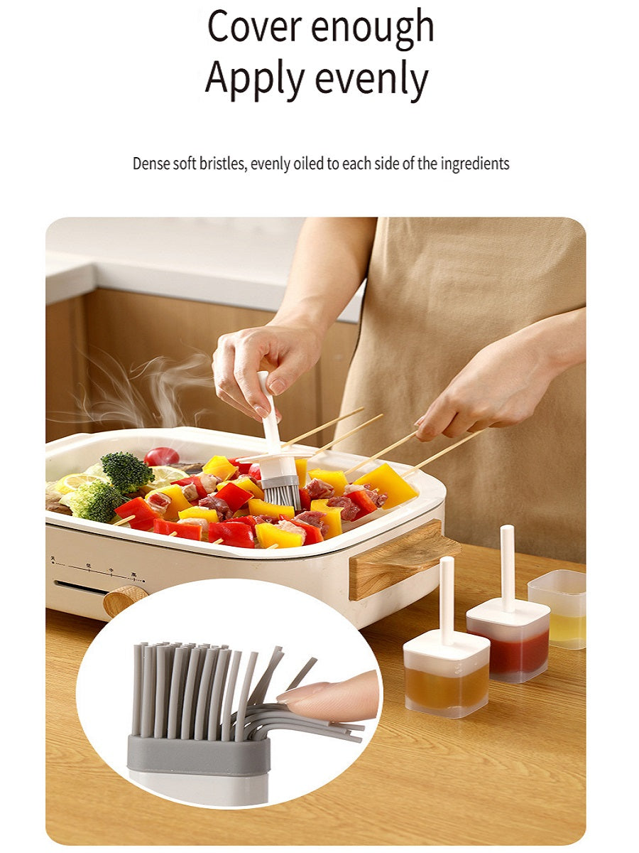 FaSoLa Household silicone oil brush, integrated high temperature resistant oil brush with bottle