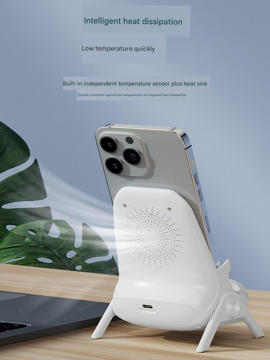 ZLKJ Desktop Phone Stand with Physical Amplification, 15W Wireless Charging, Universal for Phones and Tablets, Aromatherapy Function, and Cooling